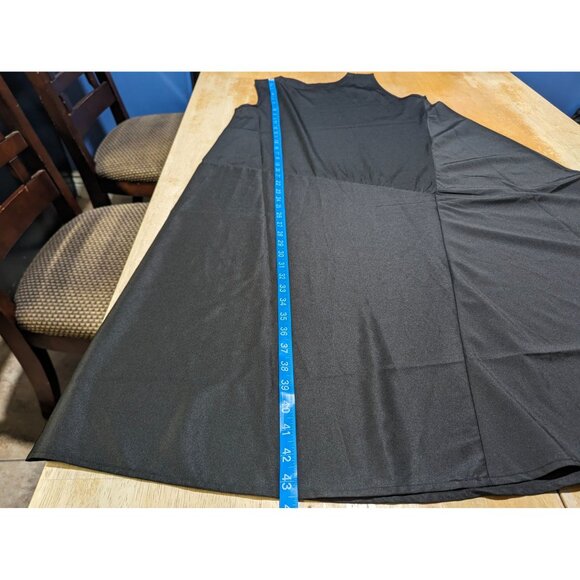 LOUISE OROP sleeveless minimalist casual trapezoid black‎ dress size S / M - Picture 16 of 16